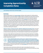 Improving Apprenticeship Completion Rates Cover